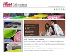 Tablet Screenshot of fifthcolumn.co.uk